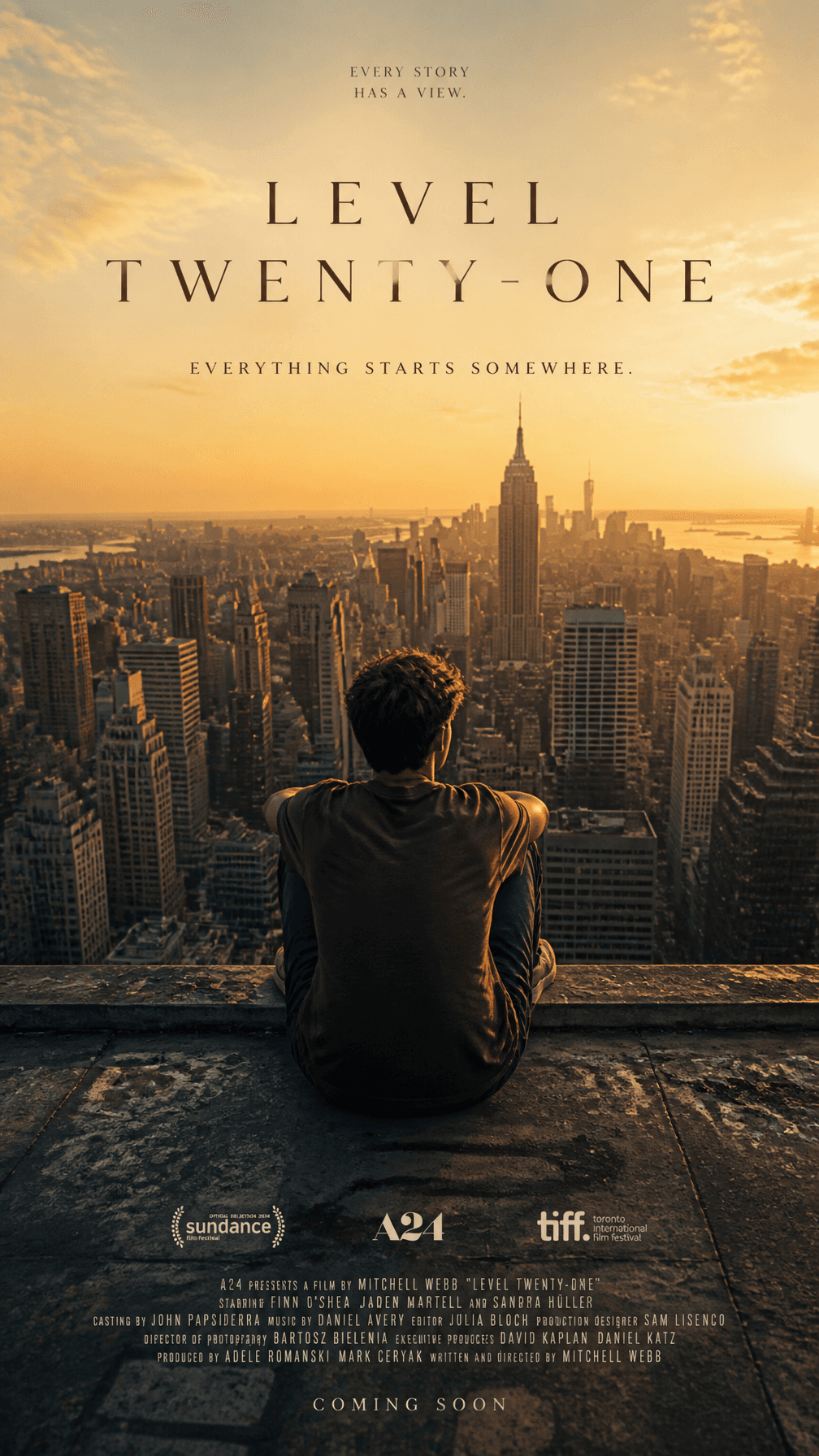 A premium 9:16 coming-of-age movie poster.Main Subject:A ...